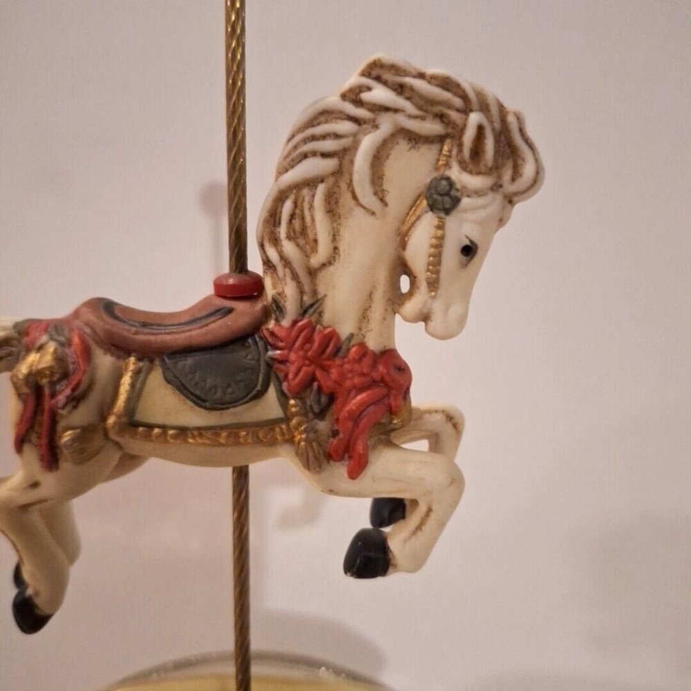 Carousel Horse House Of Lloyd 1990 Yule 5.5" Miniature Porcelain Christmas - Picture 5 of 8